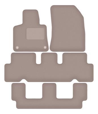 Tappetini in velluto beige per: Citroën C4 Grand Spacetourer 7 posti (2013-2021)