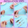 60Pcs Beadable Keychain Resealable Storage Bag and Appreciation Cards Set for Pendants Keychain Jewelry Making