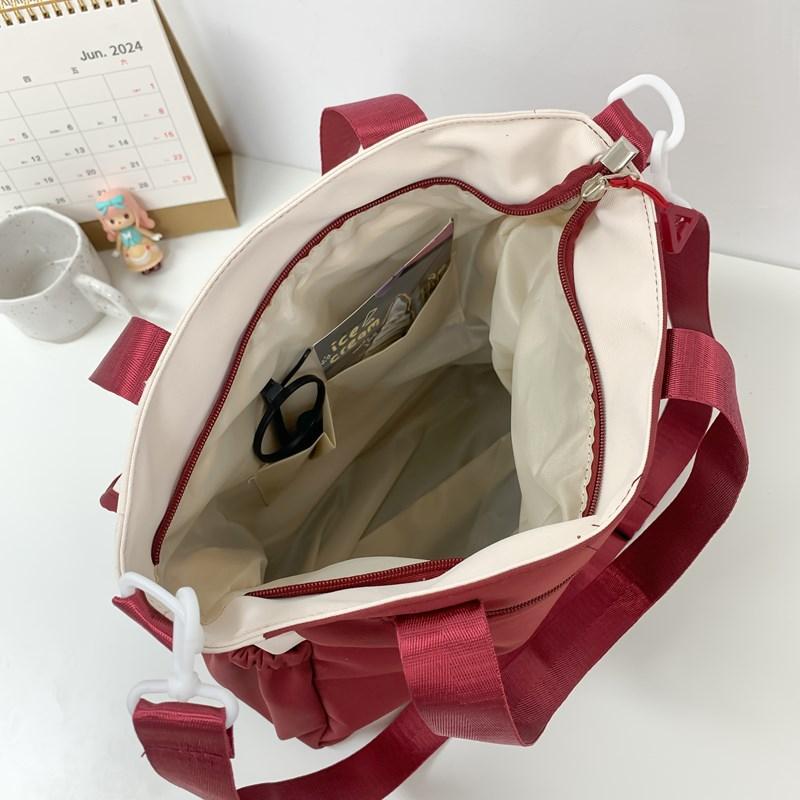 Color Block Crossbody Bag Women's Shoulder Bag Middle School Student Book Bag Girls Handbag