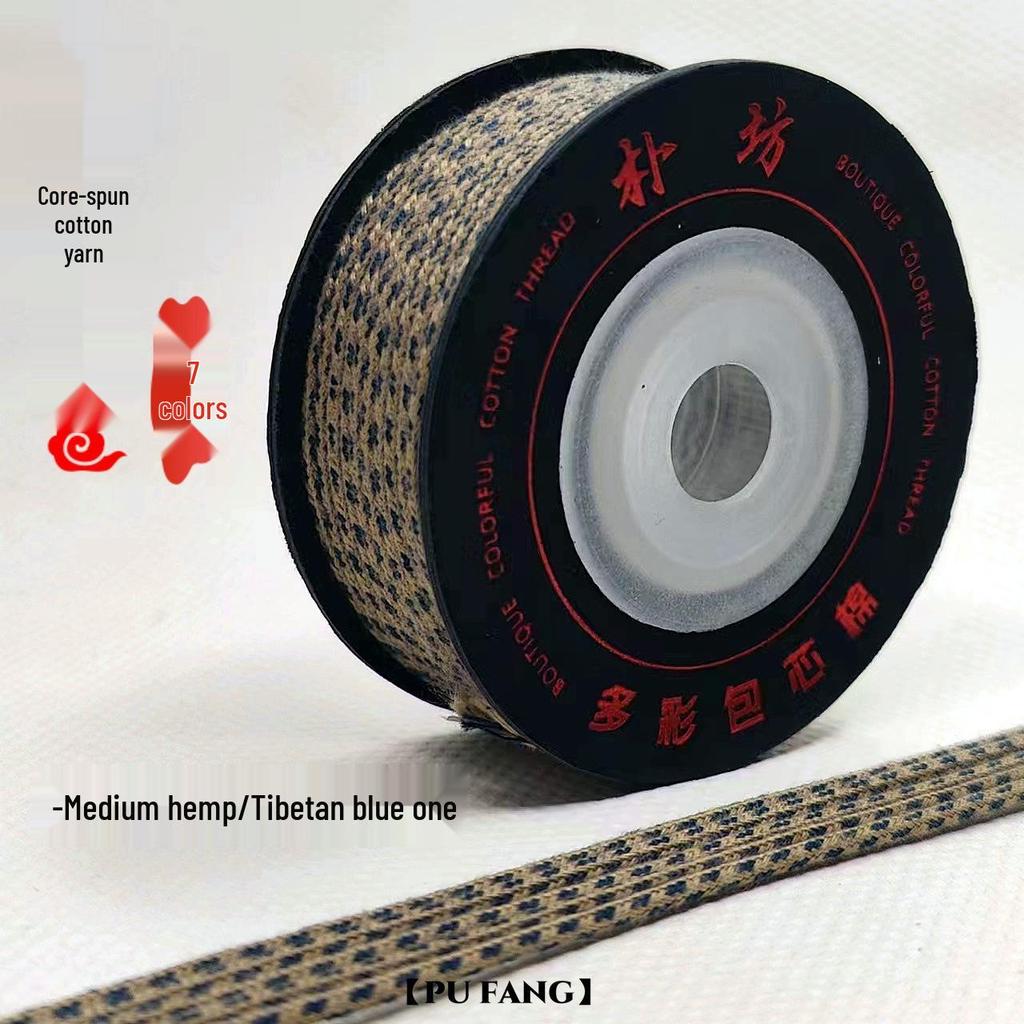 Large Roll Braided Core-Spun Cotton Cord for Hand-Woven Wenwan and Star Moon Vajra Bracelets