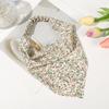 AWAYTR Crashed Flower Headband Rubber Hair Scarf Bands for Women Party Headwear Floral Print Bandana Turban Hairband Headpiece
