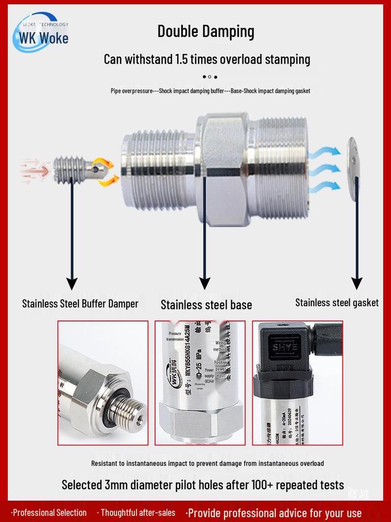 High Precision 4-20mA Digital Pressure Transmitter for Hydraulic and Pneumatic Systems