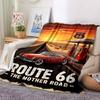 1PC Route 66 Blanket, Throw For Sofa, Bed, Travel, Camping, Livingroom,