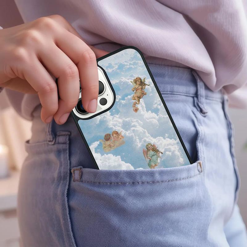 Renaissance Angels Phone Case For iPhone 17 Air 15 16e 14 13 Pro Max Coque 12 11 Pro Max PLUS cover