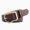 Womens With Belt Solid Color Design And Irregular Needle Buckle For Casual Wear