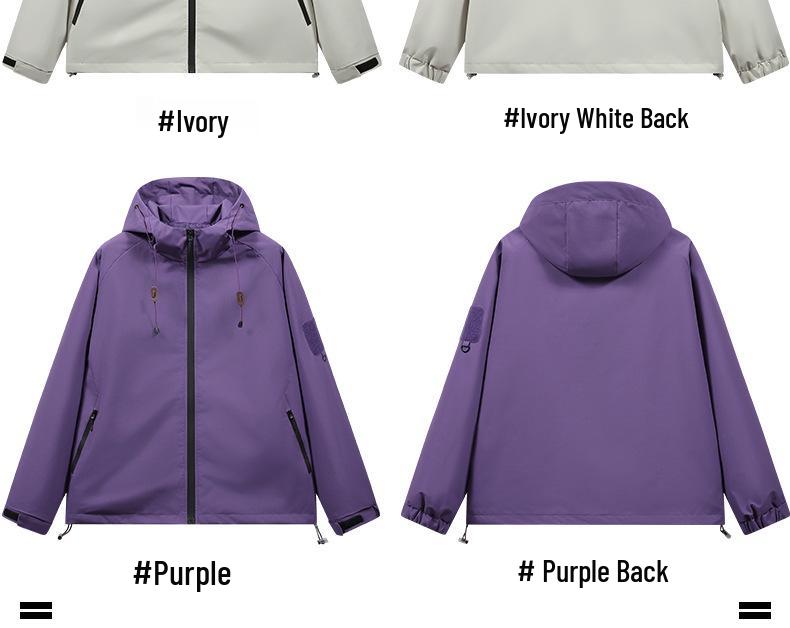 Men's 2025 Spring/Autumn Windproof Waterproof Hooded Jacket: Trendy, Loose-Fit Workwear Outerwear