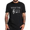 What The F Musical Note T Shirt EU Size  Cotton Simple Logo Basic Short Sleeve Soft Tee Tops