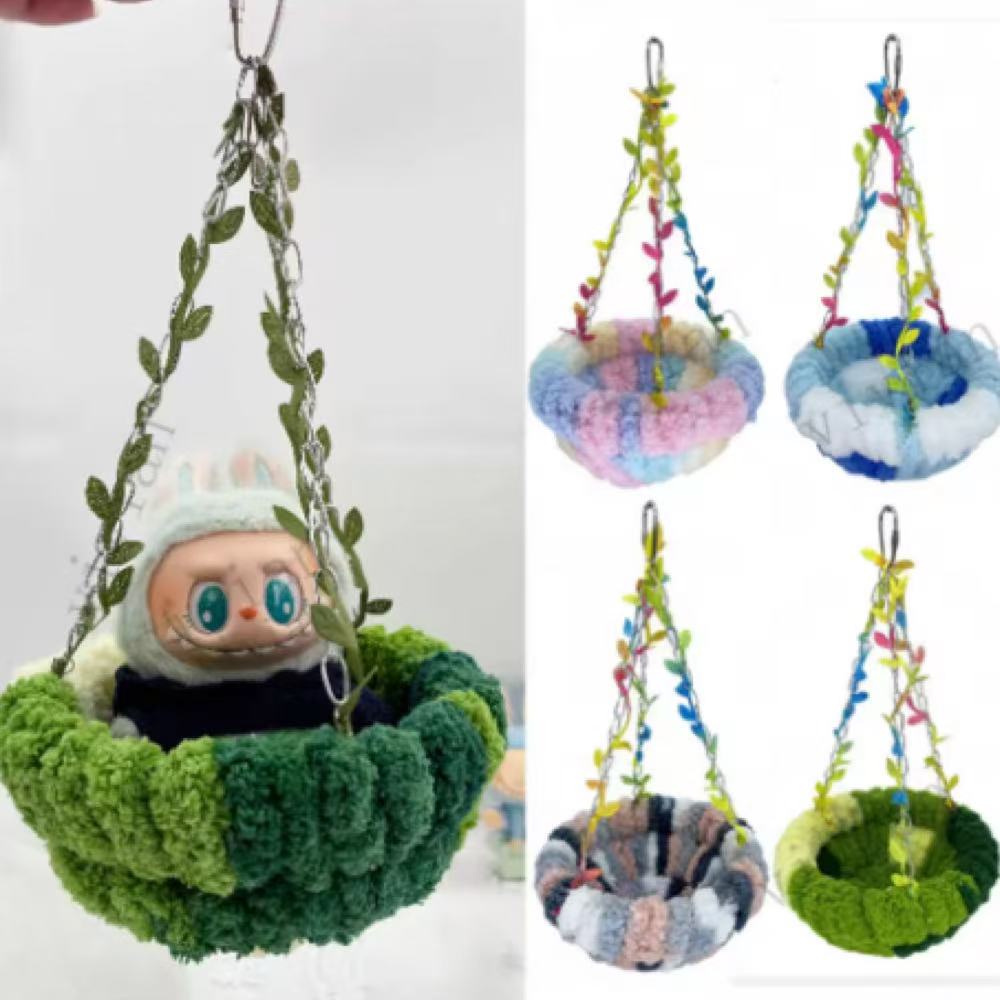 Doll Bed for Labu Accessories Pendant Keychain Baby Clothes Hammock Swing Hanging Basket Storage