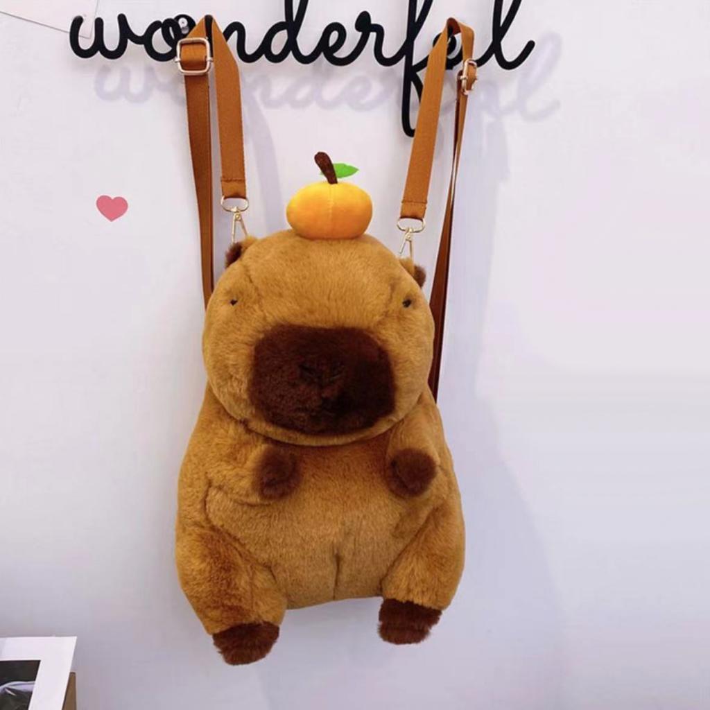 Capybara Backpack Creative Toy Bag Cute Cartoon for Camping Trips Party