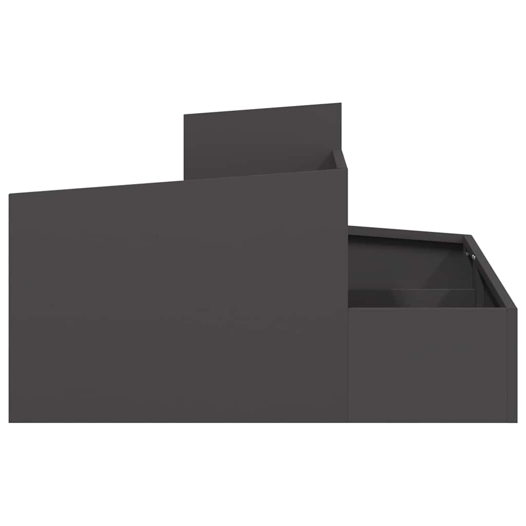 Garden Planter Black 80 X 80 X 50 Cm Cold Rolled Steel