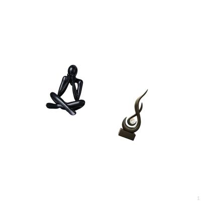 Abstract Figure Sculpture Decorative Flame Figurine Modern Art Statue for Living Room Bookshelf