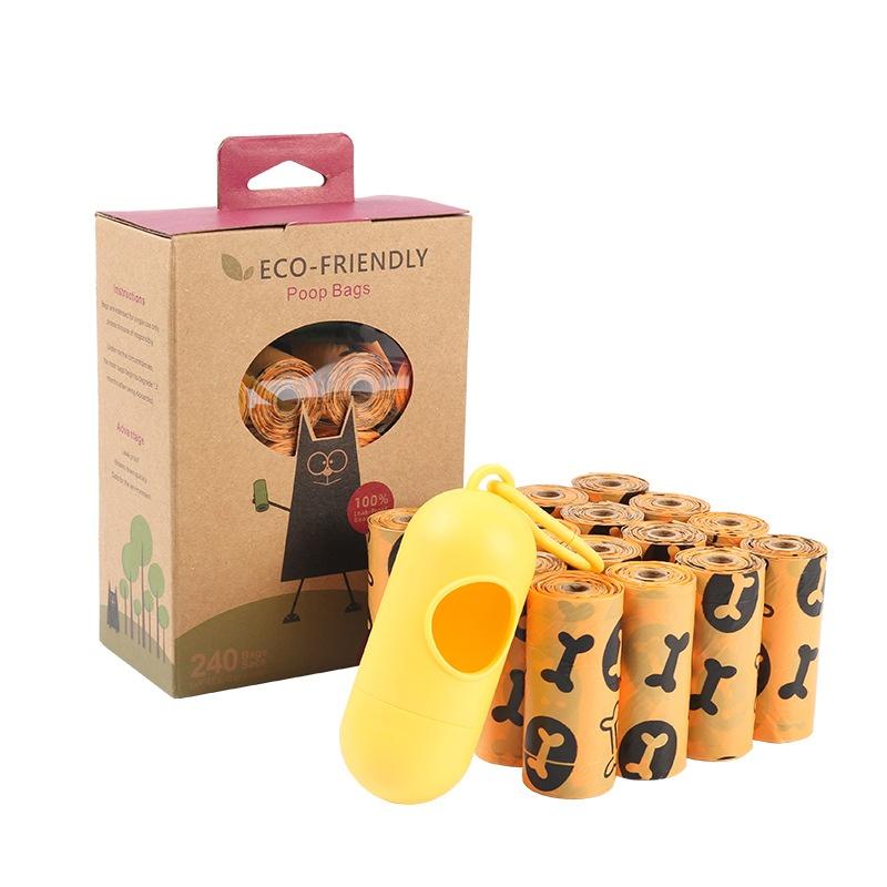 Factory Direct Supply Degradable Dog Poop Bag Bone EPI Pet Garbage Bag Pill Dispenser  ODM Customizable Supplier