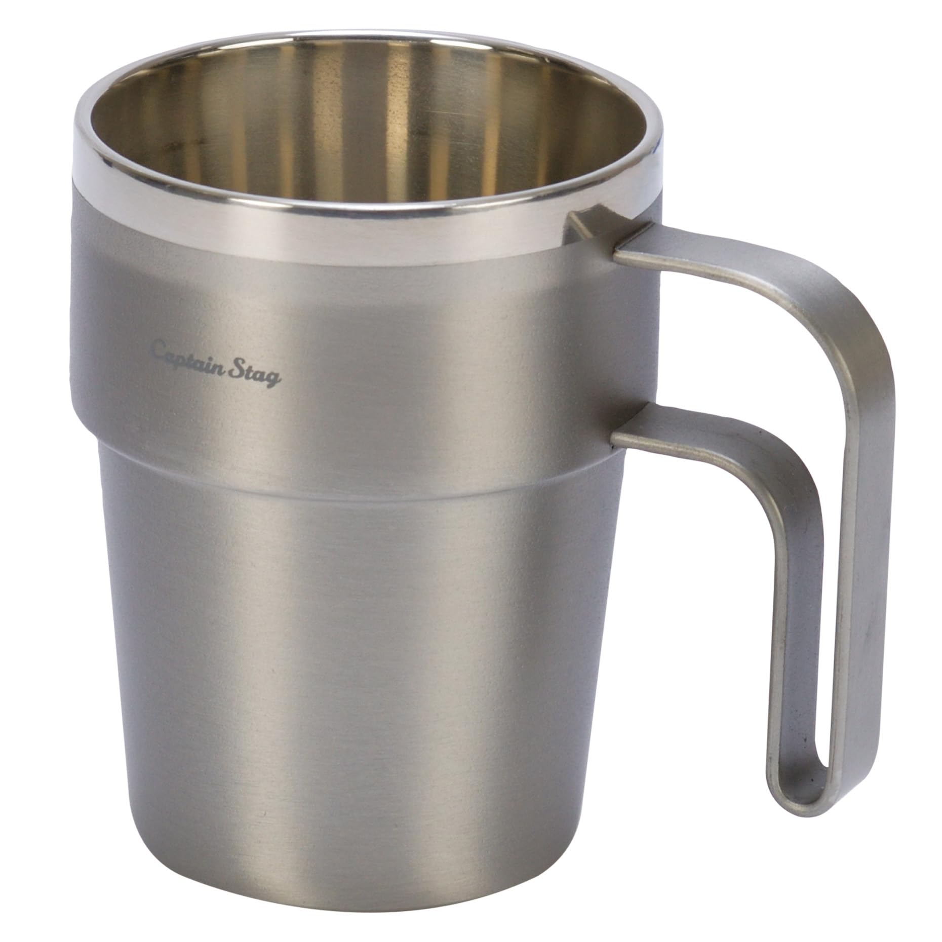 

CAPTAIN STAG Outdoor Cup Mug CS Vacuum Stacking Mug Keeps Drinks Hot or Paper Cup Silver Double-Walled 210ml, Cold, Compatible, UE-4942
