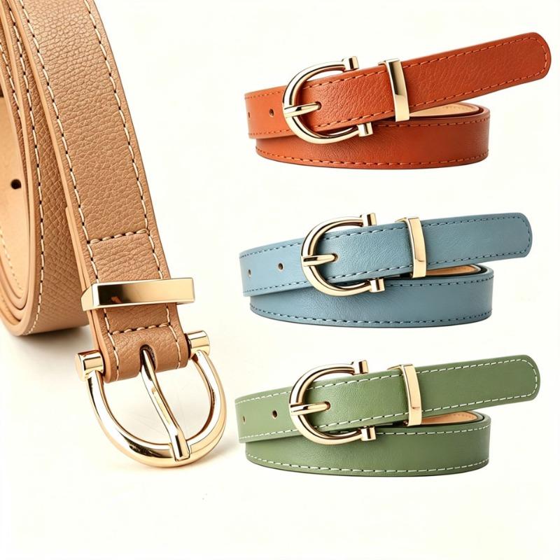 Women S Fashion Pu Leather Belt For Jeans Suits