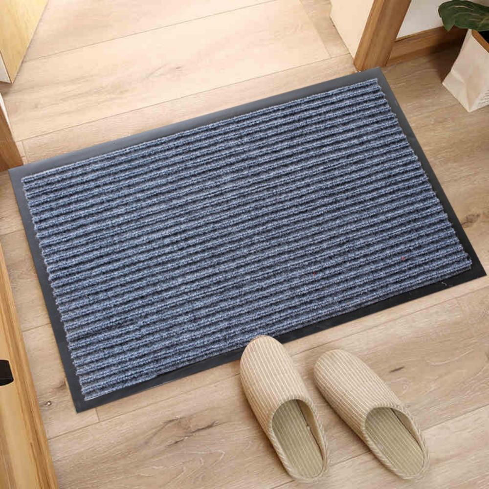 Double Striped Floor Mat Entry Door Hotel Gate Foot Mat Pvc Non-slip Household Entrance Carpet Mat
