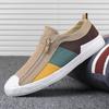 Neueste Holfredterse 4 Farbe Männer Casual Flache Segeltuchschuhe Atmungsaktive Slip-On Bequeme Zip Leichte Schuhe Frühling Herbst 20226