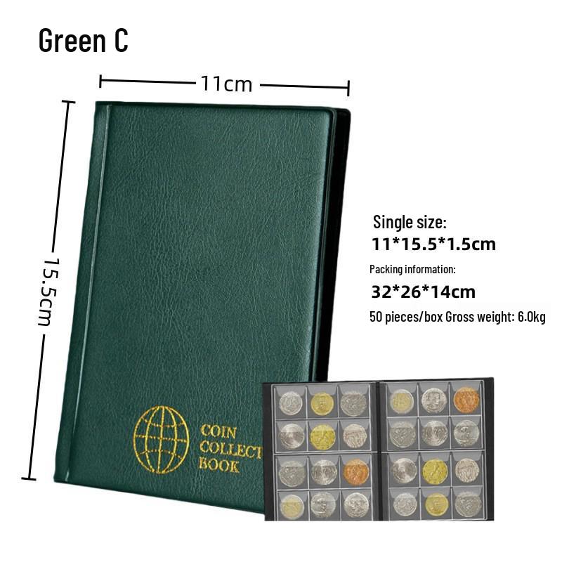 Transparent PVC Coin Album - 120 & 60 Pocket Storage for Ancient and Commemorative Coins