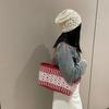 Hollow Out Weave Bag Bohemian Style Plastic Handbag Casual PVC Vegetable Basket Bag  Holiday