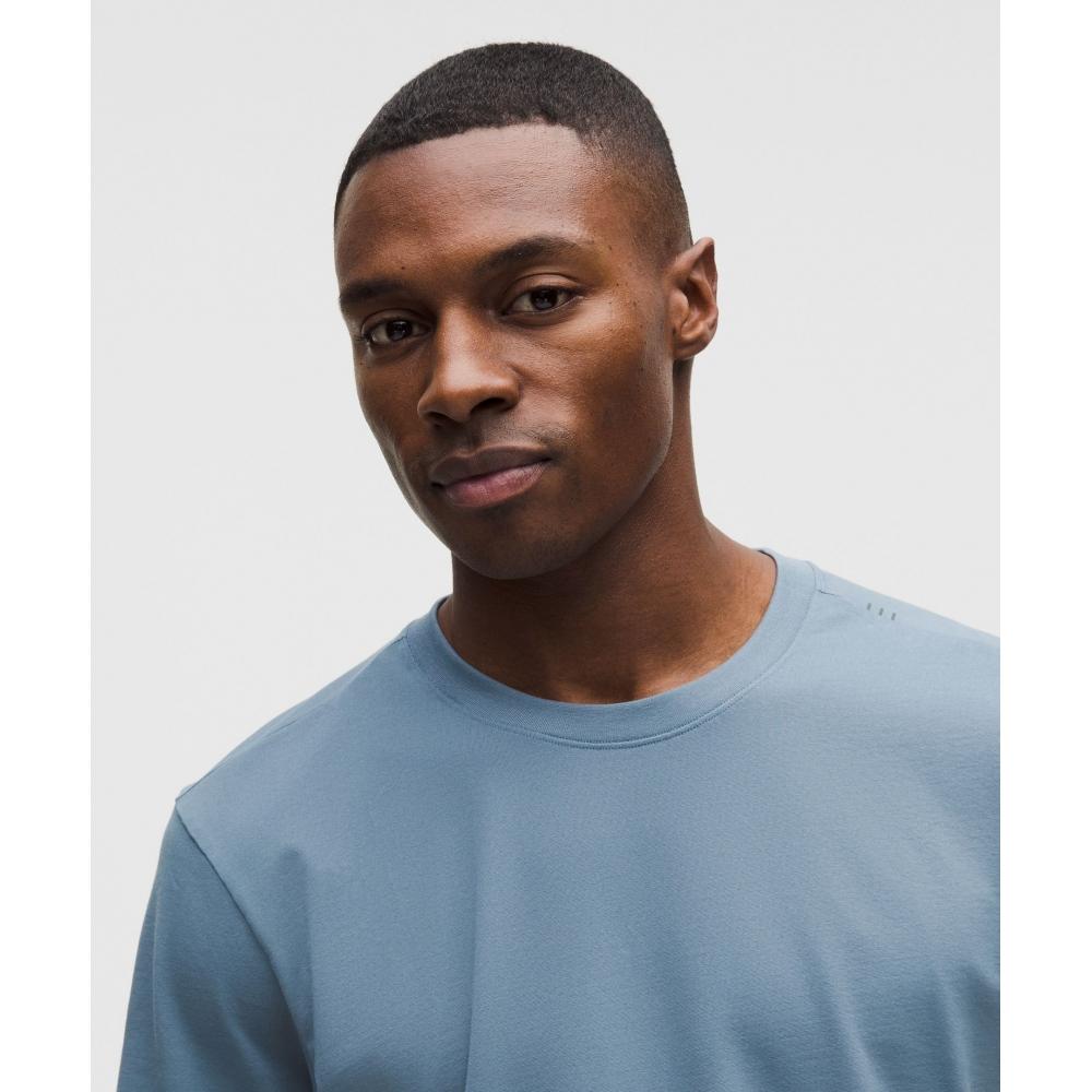 Lululemon Zeroed In Short Sleeve Shirt Steel Blue