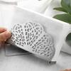Stainless Steel Napkin Holder, with Hollow Pattern Modern Style Design, Waterproof Moisture-Proof Napkin Dispenser for Home Kitchen