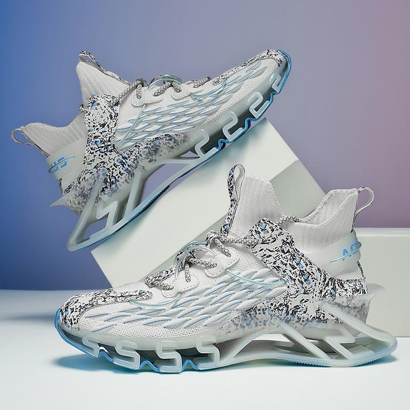 

New fly-woven mesh casual running sports youth shock-absorbing wear-resistant blade jogging shoes wish foreign trade 46