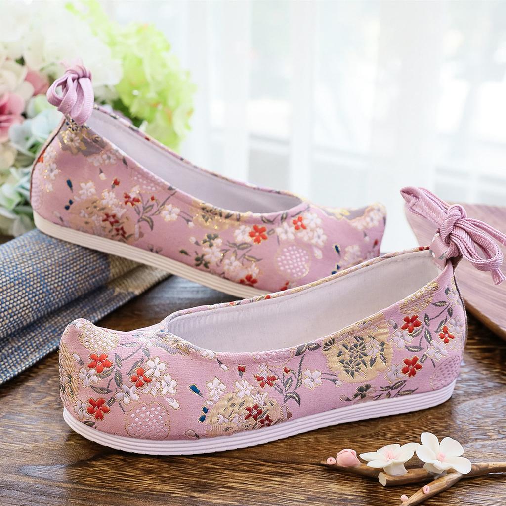 [Suya] New antique Han element embroidered single shoes Hanfu shoes upturned head shoes thousand-layer bottom ethnic cloth shoes women