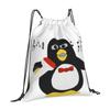 Mic Drop Teen College Student Backpack Pattern Design Bags Wheezy Squeak Penguin