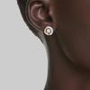 Swarovski Dextera Hollow Semi-Set Design Cubic Zirconia Imitation Crystal Stud Earrings Women Earrings Gold 5692258