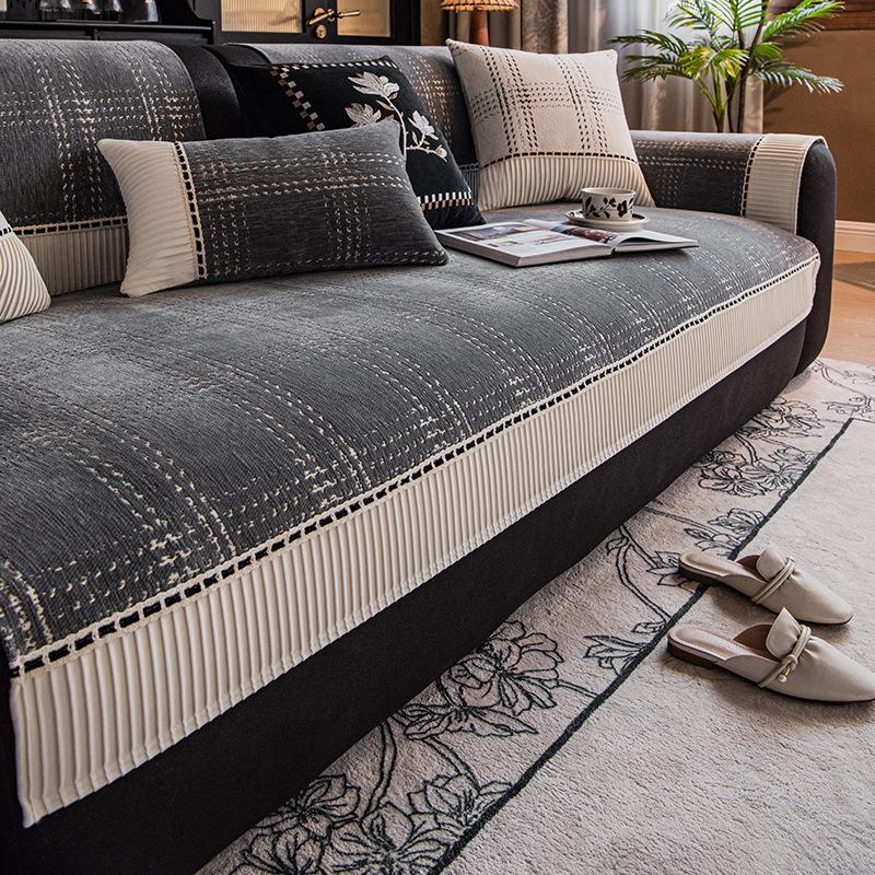 Sofa Cushion Four Seasons Universal Light Luxury High Sense Non-Slip Seat Cushion  New Chenille Sofa Cover Cover Cloth