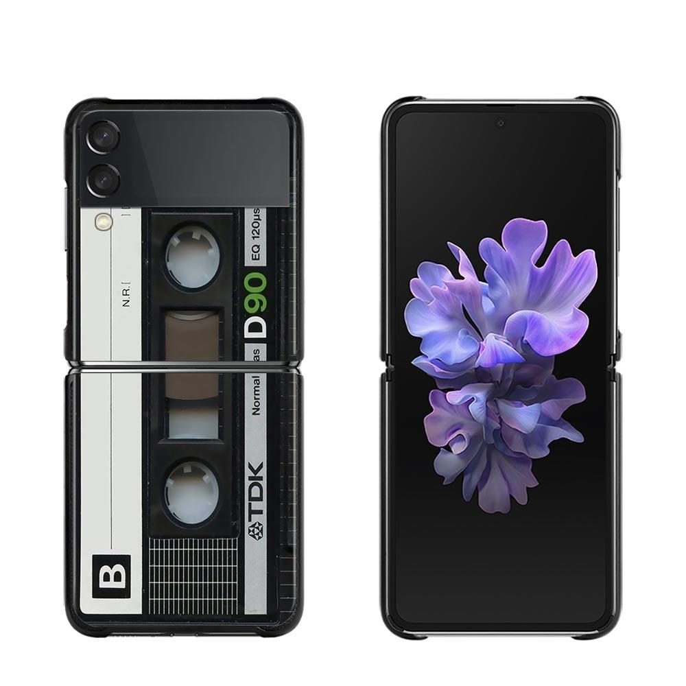Zflip4 Phone Case For Samsung Galaxy Z Flip3 5G Z Flip 3 zflip z flip ZF Coque PC Cover Black Fundas Retro Camera Game