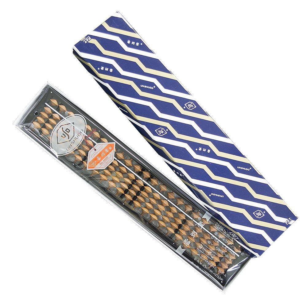 Unshudo Abacus, 23 Digits, 4 Beads, 34400, Birch Beads