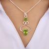 Peridot Gemstone 925 Sterling Silver Designer Handmade Pretty Pendant 1.60" For Wedding Gift PP-13-5