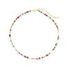 Natural freshwater colorful dopamine stone beaded pearl necklace for women, high-end luxury niche clavicle chain choker40CM
