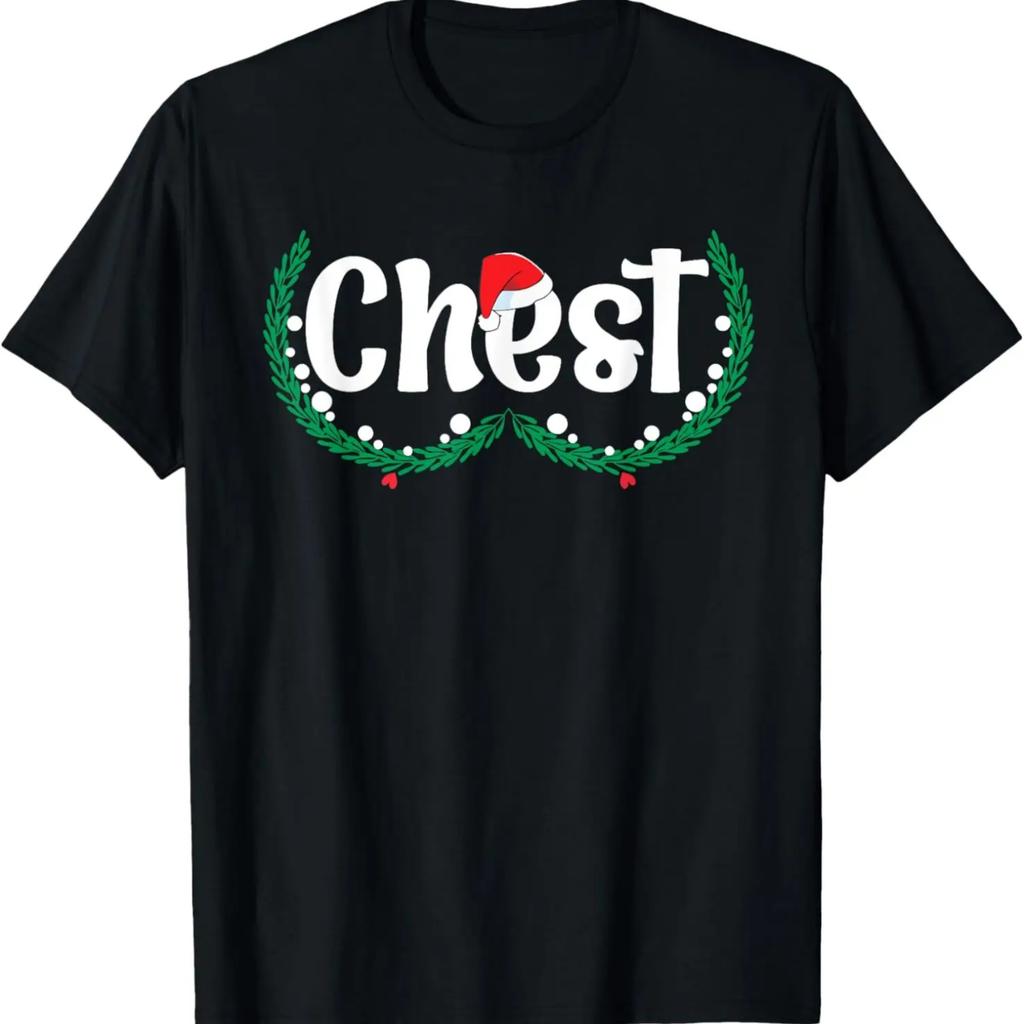 Chest Nuts Matching Chestnuts Funny Christmas Couples Chest T-Shirt