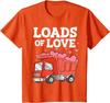 Valentines Day Hearts Construction Truck Design Unisex T-Shirt