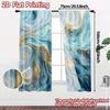 2pcs, 2D FLAT PRINTING Curtains (Without Rod) AzureWhispers Chic Creative Curtains Fabric Curtains Versatile All Perfect for