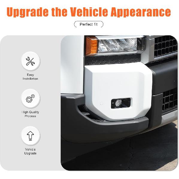 Nebelscheinwerfer-Abdeckung Zierleiste Kompatibel mit Toyota Land Cruiser 250 Prado J250 LC250 2024 2025, Stoßfänger vorne Nebelscheinwerfer Zierblende, 2 Stück (Klavier schwarz)