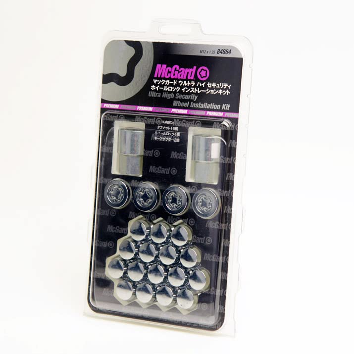 

McGard Ultra High Security Installation Folding M12 x Overall Wrench Kit, Type, Chrome, Tapered, P1.25, Length 32.5mm, Diameter 21mm, MCG-84864