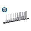 TONE Long Hexagon Socket Set Set (with Holder), HH412L, 12.7mm (1/2") Drive, 12-Piece