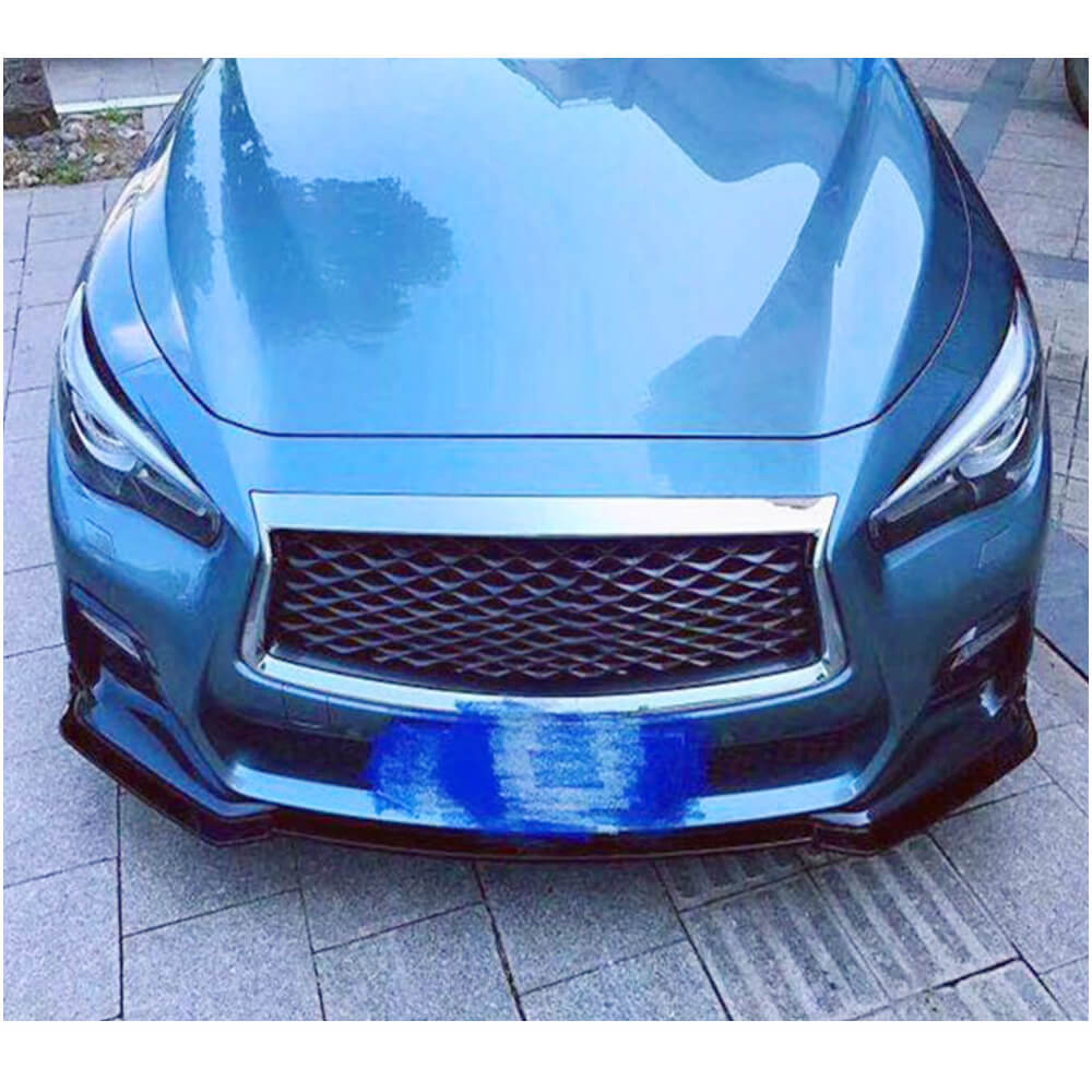 Накладка на передний бампер Lip V1 (для Q50 Sport 2018-2022, Карбон) для Infiniti Q50/Q60