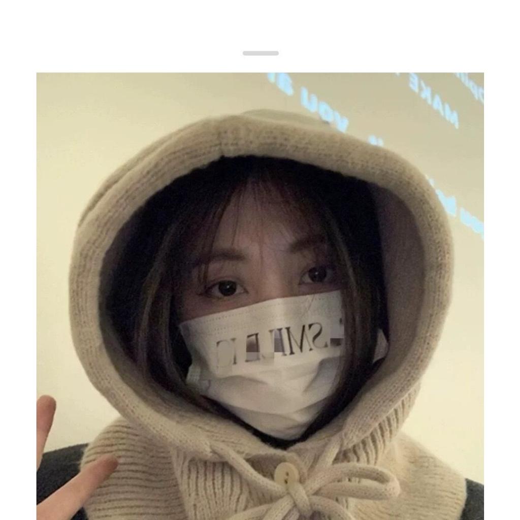 Windproof Hat, Button, Shawl Hat, Windproof Hat, Ear Protection Hat, Thermal Hat, Pullover Hat, Knitted Hat