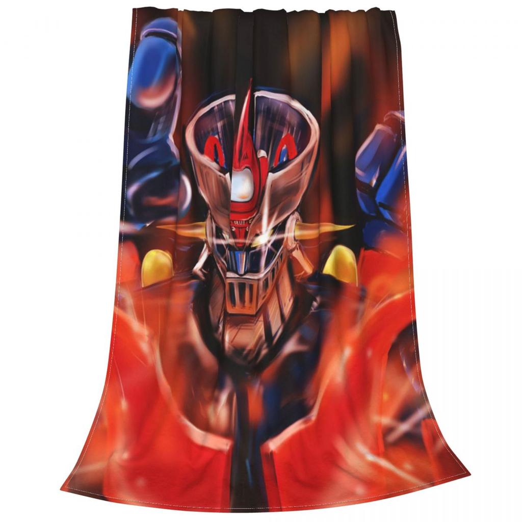 Mazinger Z Ufo Robot 3D Print Blankets Goldorak Anime Grendizer Wool Throw Blankets Bed Sofa Decoration Soft Warm Bedspreads