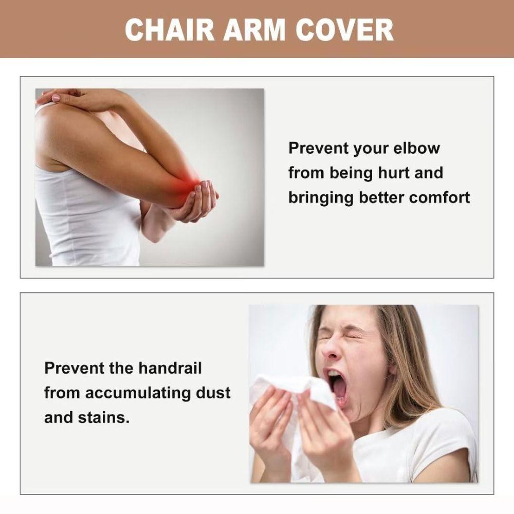 New Removable Chair Armrest Cover Elastic Waterproof Fabric Chair Armrest Sleeve Washable Chair Arm Covers