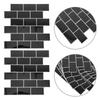 6Pcs Peel and Stick 3D Subway Tile Sticker Sheets,Black Waterproof PVC Self-Adhesive Wall Panels,Easy DIY Backsplash for Kitchen