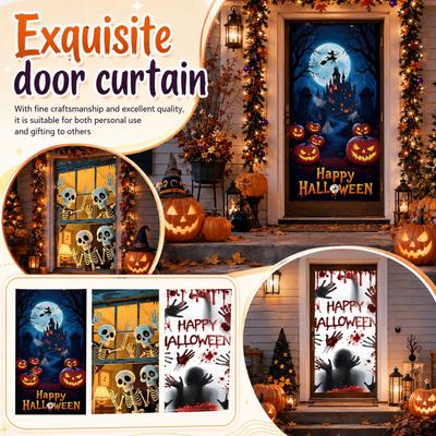 Halloween Door Cover Curtain for Home Decoration