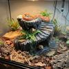 Non-Toxic Turtle Basking Platform Sturdy Reptile Hiding Cave Artificial Rock Cave  Fish Tank