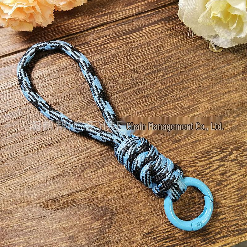 Color-Block Knotted Detachable Phone & Keychain Lanyard