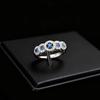 Fashion Jewelry Simulation Ruby Emerald Row Ring Women's Inlay Cultivation Treasure Index Finger Ring Personality Light Luxury