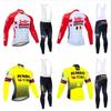Mens Long Sleeve Cycling Jersey Set Breathable Quick Dry Performance Bike Wear Road