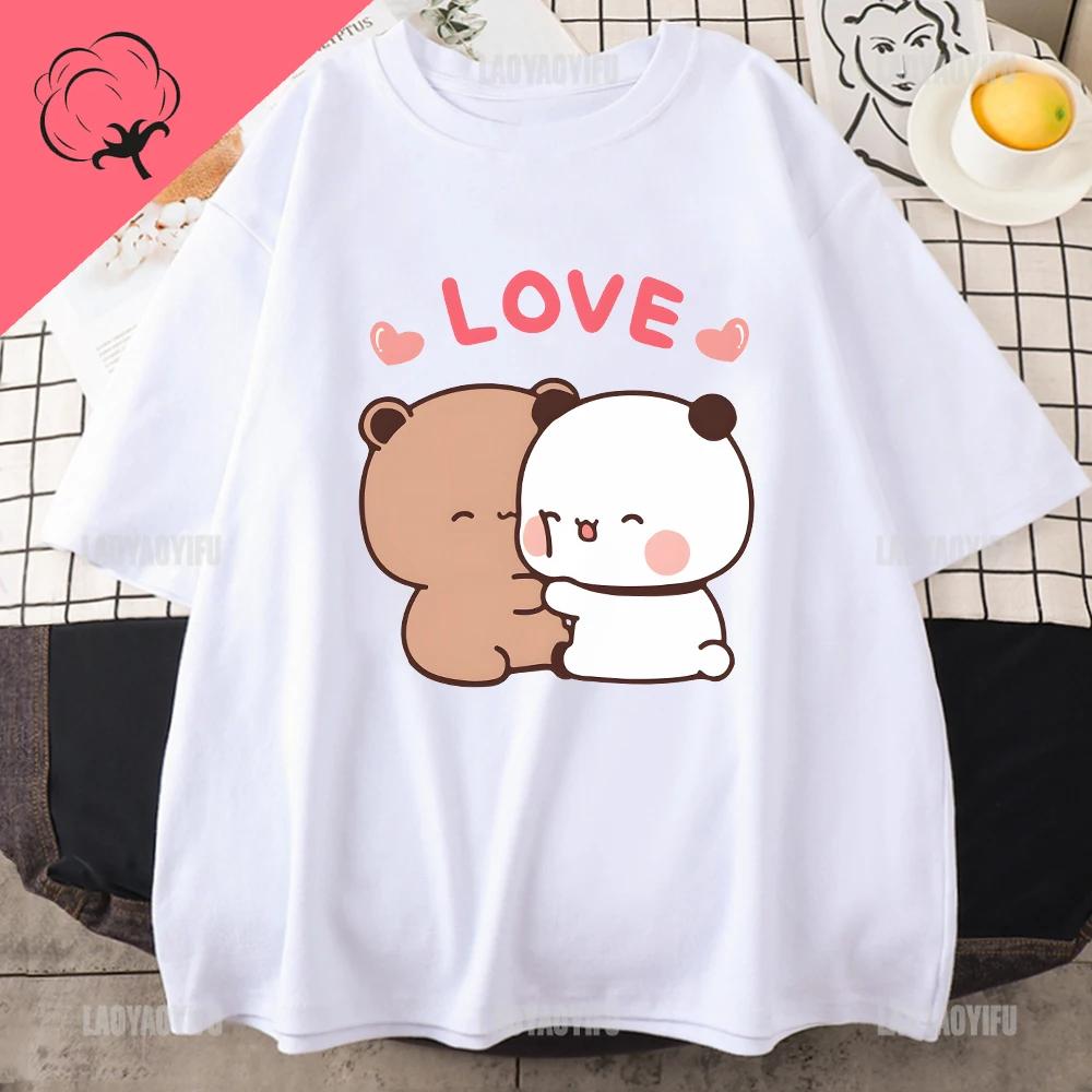 

Футболка Bubu Dudu LOVE Жіноча, рожева, бавовняна, топи для пар з коротким рукавом, літня естетична корейська бавовняна футболка Harajuku Casual XL